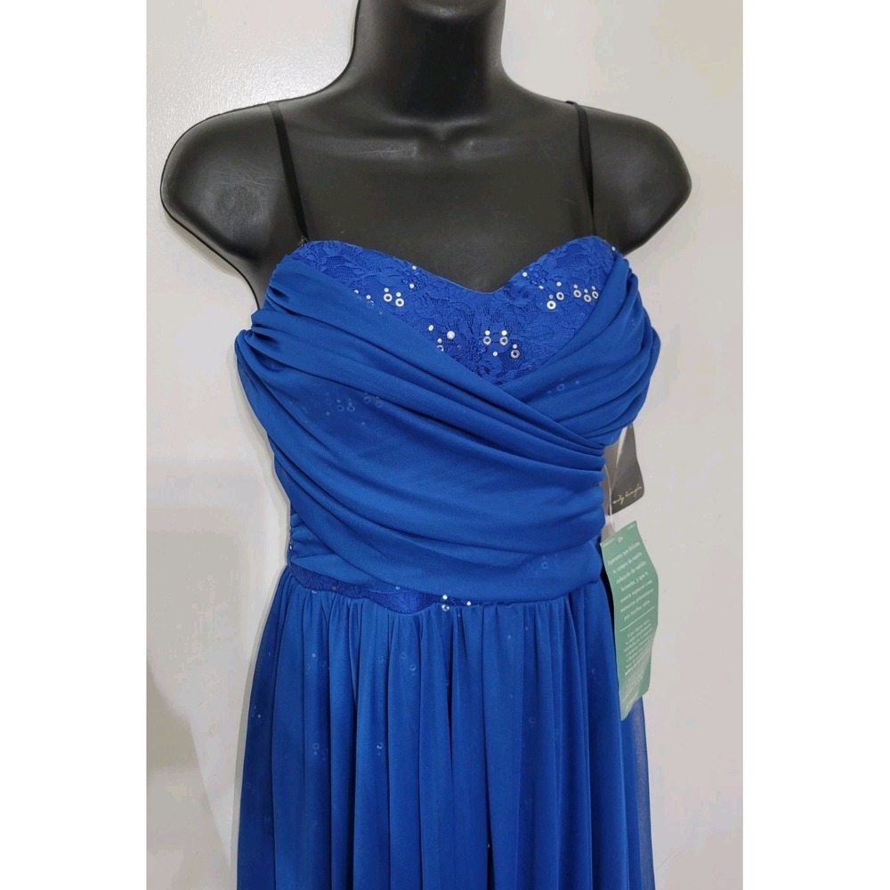 City Triangles Blue Embellished Dress Size 7 Prom Whimsical Fairy - Picture 3 of 16